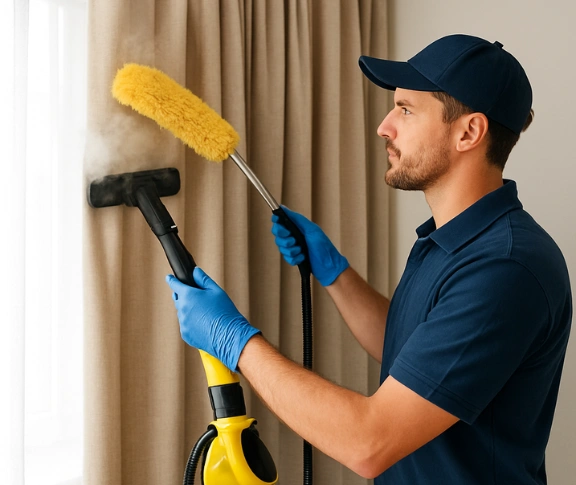 Trusted curtain steam cleaning technician Matty Curtain Cleaning waterways-vic QLD