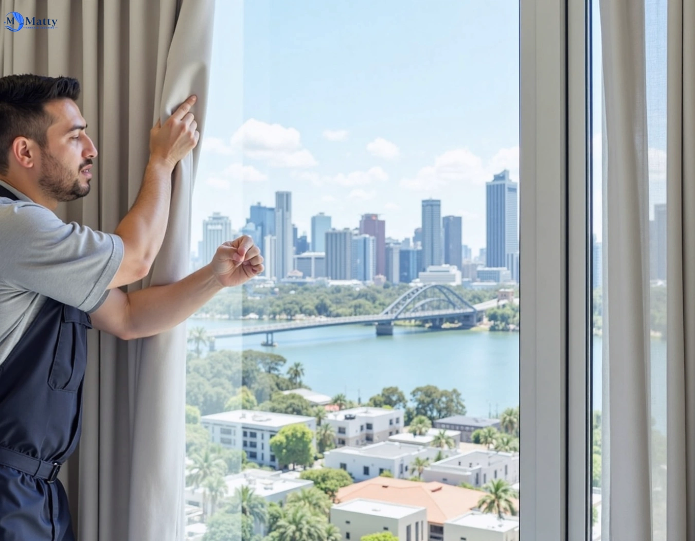 Professional curtain steam cleaning service waterways-vic QLD by Matty Curtain Cleaning