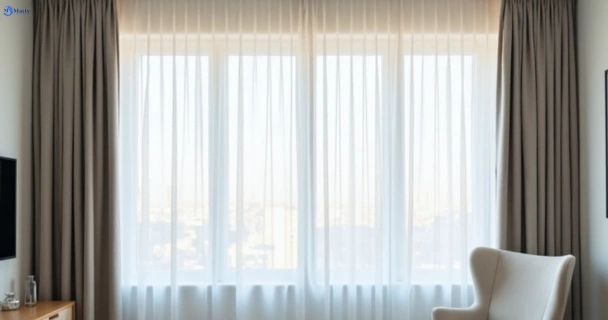Freshly steam cleaned curtains in waterways-vic QLD
